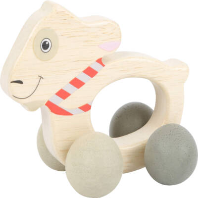 Houten Grijpspel Ludwig het geitje op wieltjes