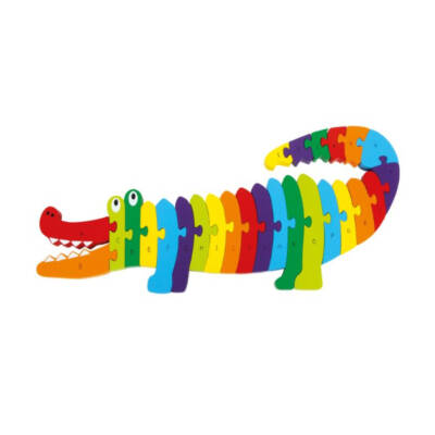 Houten puzzel krokodil