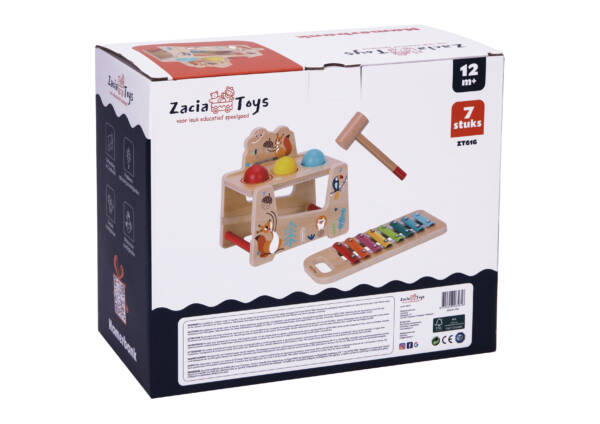 ZaciaToys Hamerbank en Xylofoon eekhoorn - Afbeelding 3
