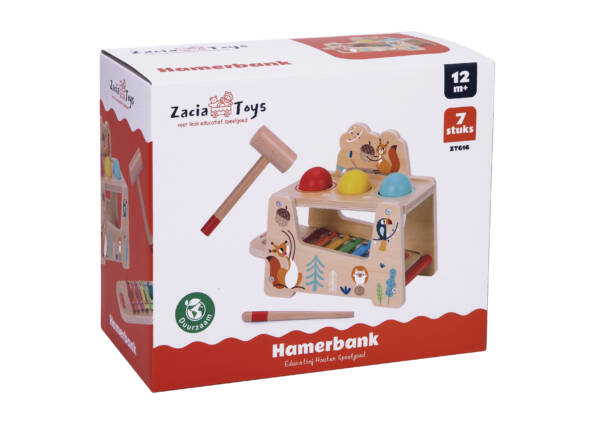 ZaciaToys Hamerbank en Xylofoon eekhoorn - Afbeelding 2