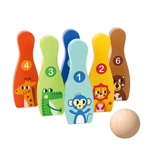 ZaciaToys Houten Bowlingspel 7 delig