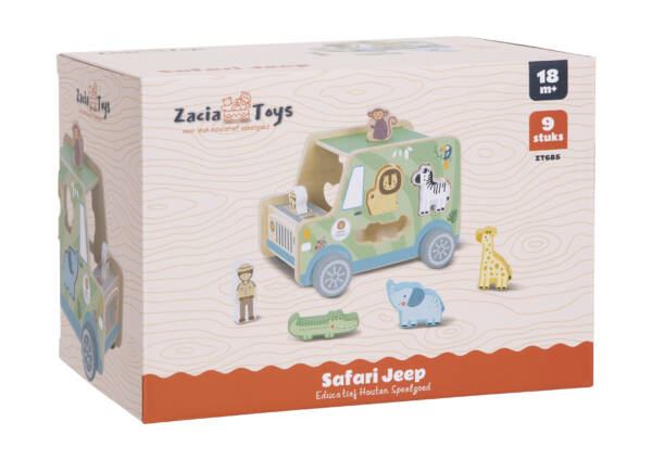ZaciaToys houten safari jeep - Afbeelding 6